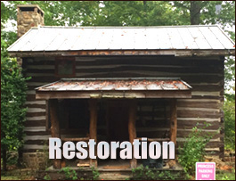 Historic Log Cabin Restoration  Fredericksburg City, Virginia